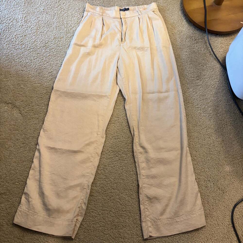 Vineyard Vines Women's Linen-Blend Wide Leg Trousers